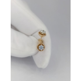 Сережки з червоного золота 585*